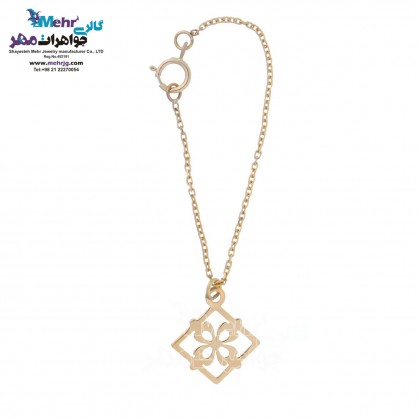 Gold Watch Pendant - Flower Design-MW0194